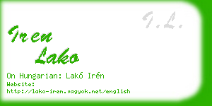 iren lako business card