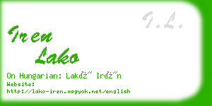 iren lako business card